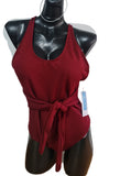 Traje De Baño Entero Trikini Importado Burgundy