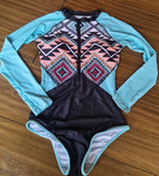 Traje De Baño Completo Mujer Manga Larga Hippie Chic