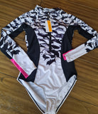 Traje De Baño Importado Lycra Gruesa Manga Larga Delfines