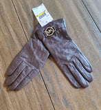 Michael Kors Guantes De Piel Chocolate M