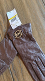 Michael Kors Guantes De Piel Chocolate M