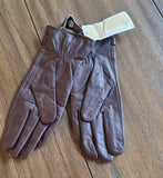 Michael Kors Guantes De Piel Chocolate M