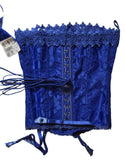 Fredericks of Hollywood corset de varillas con tanga 34 azul