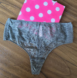 Victorias Secret Lencería Tanga Retro Semitransparente M