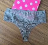 Victorias Secret Lencería Tanga Retro Semitransparente M