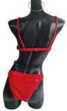 Traje De Baño Bikini Rojo brasileño Escotado M