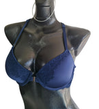 Auden Lencería Importada Encaje Bra Racerback Navy 36a