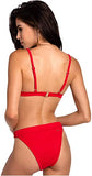 Traje De Baño Bikini Rojo brasileño Escotado M