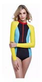 Traje De Baño Amarillo Manga Larga Tipo Surf, Maxima Calidad