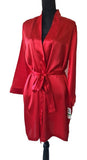 Bata Kimono Lencería Satin Rojo Importada