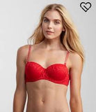 Aeropostale Bra Strapless Multiusos Rojo Push Up 32c